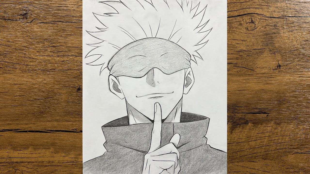How to Draw Gojo Satoru Step by Step | Jujutsu Kaisen Fan Art Tutorial