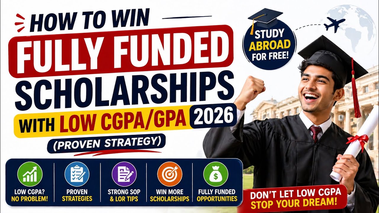 How to Win Fully Funded Scholarship with LOW CGPA/GPA in 2026 | Proven Strategy 