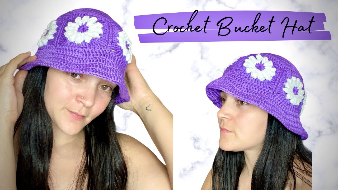 Tutorial sombrero Daisy crochet paso a paso/Crochet Daisy Bucket Hat💜Mayelin Ros