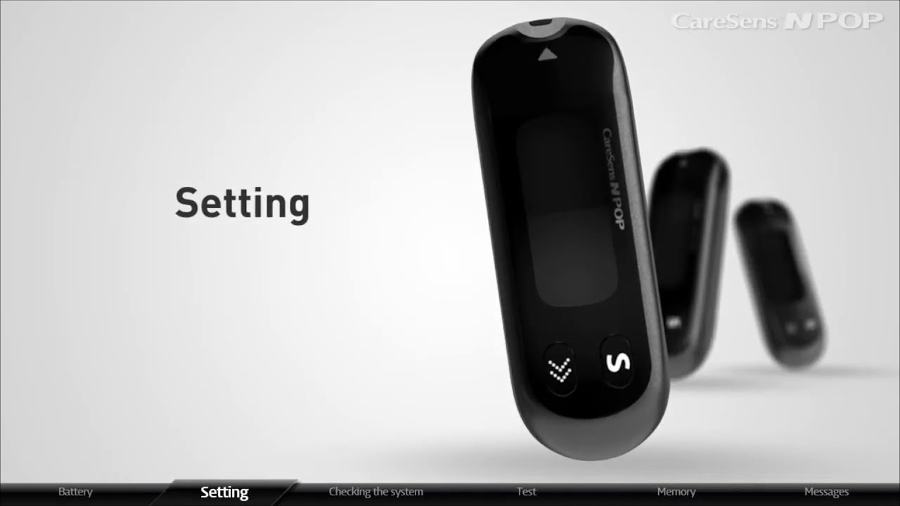 How to Use CareSens® N POP - Setting  (mg/dL)