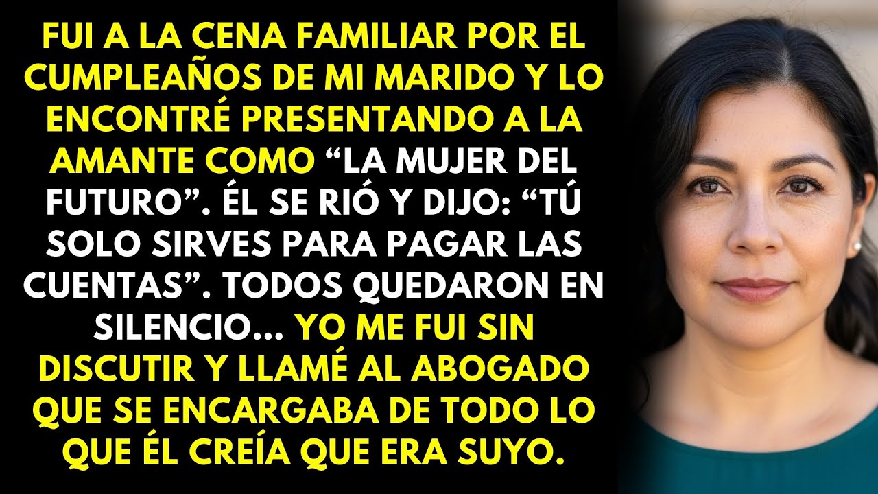 Mi marido me humill&oacute; en la cena: &ldquo;solo sirves para pagar las cuentas&rdquo;, entonces hice una llamada