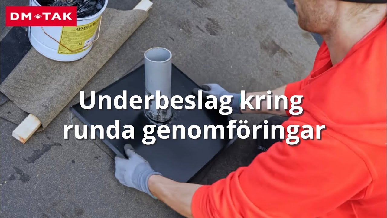 Takskolan. Plåtbeslag del 2 - Underbeslag kring runda genomföringar