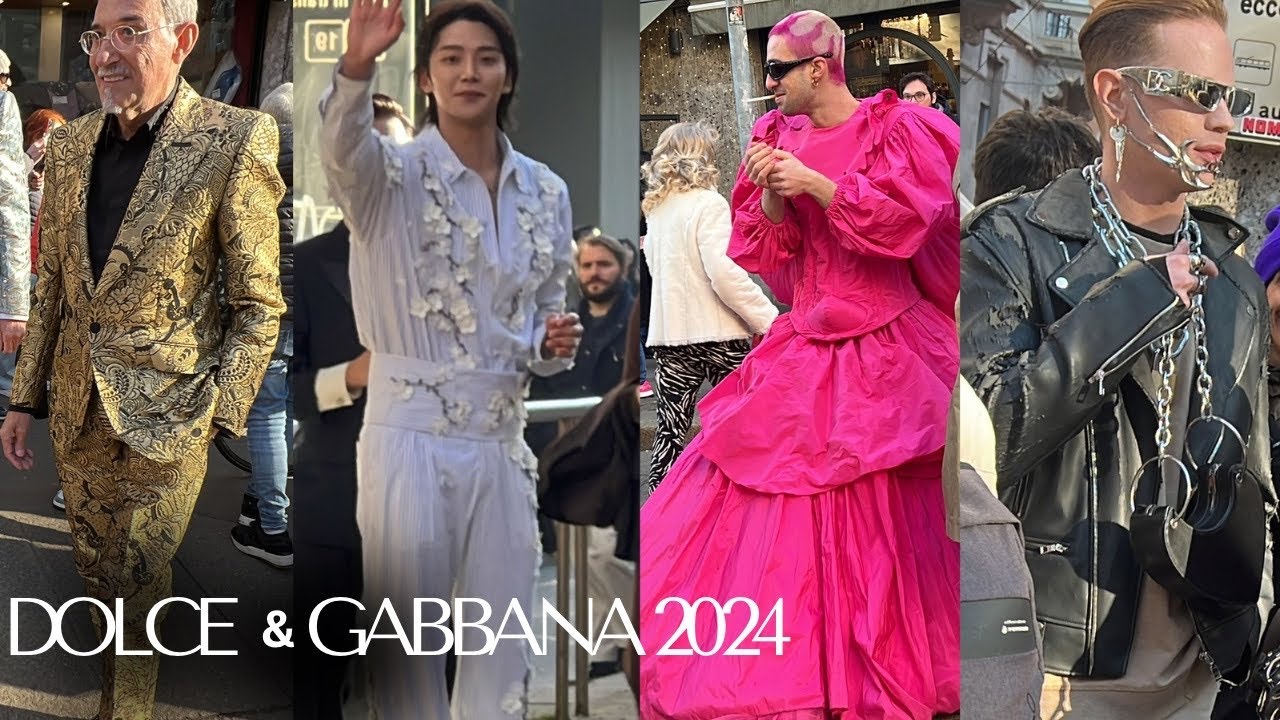 DOLCE & GABBANA MENSWEAR FALL-WINTER 2024 | ITALIAN STREET STYLE IN MILAN FASHION WEEK
