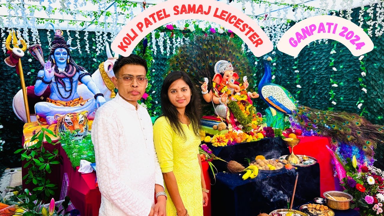 Koli Patel Samaj Ganpati 2024 Leicester | ગણપતિ સ્થાપના ૨૦૨૪ લેસ્ટર #ganpati #ganpativideo