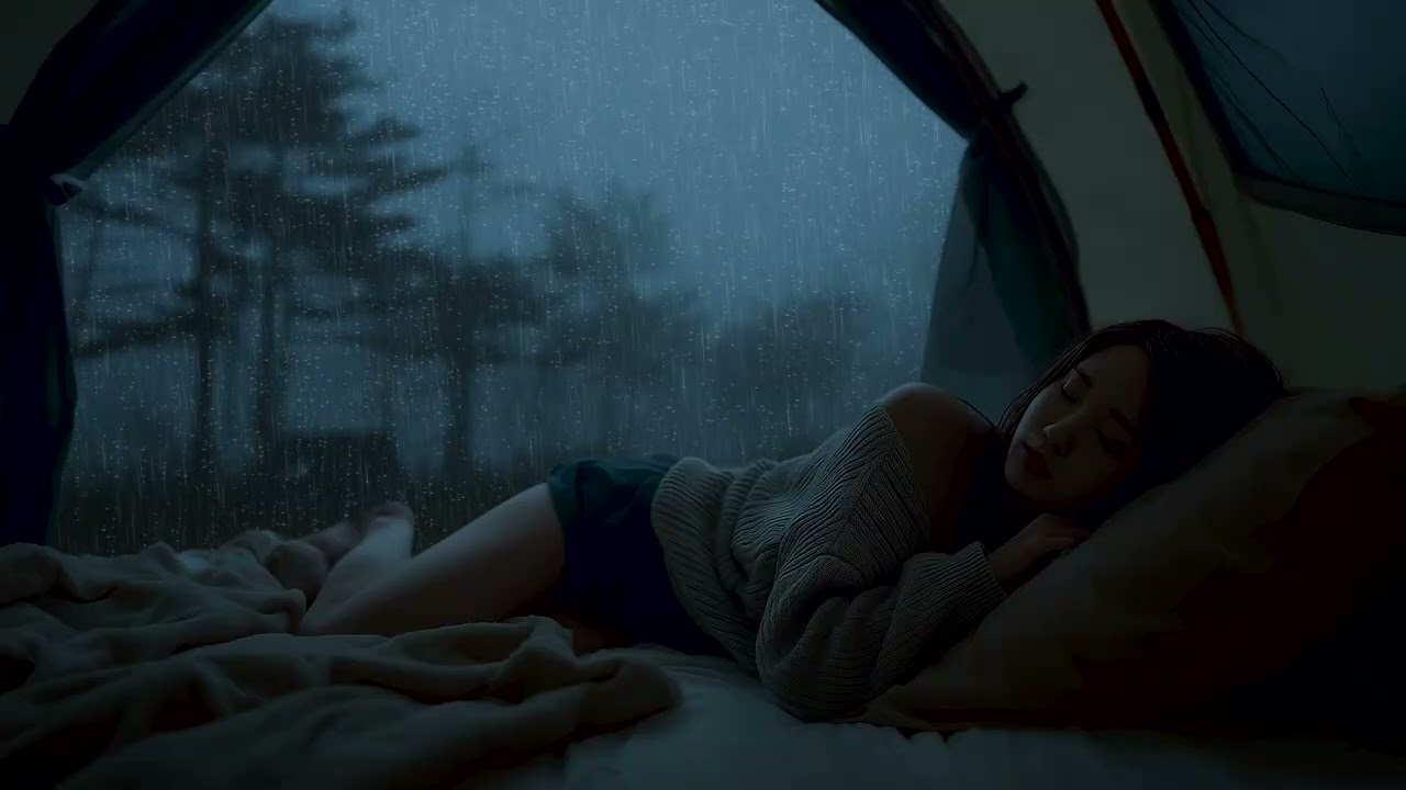 Heavy Rain Outside the Forest Tent 🌧️| Cozy Camping Rain Sounds for Deep Sleep & Relaxation