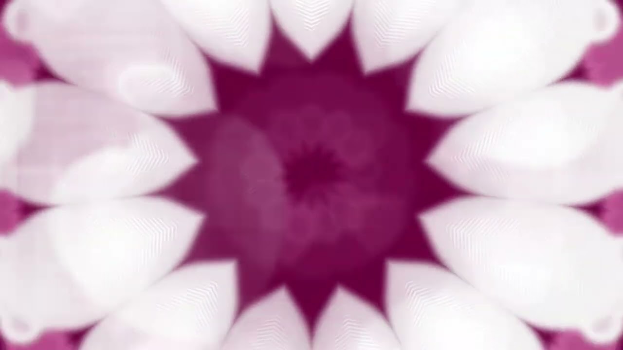 4K Floating Hearts Kaleidoscope Pulsing Flower Pink White Copyright Free Stock Footage Free Download