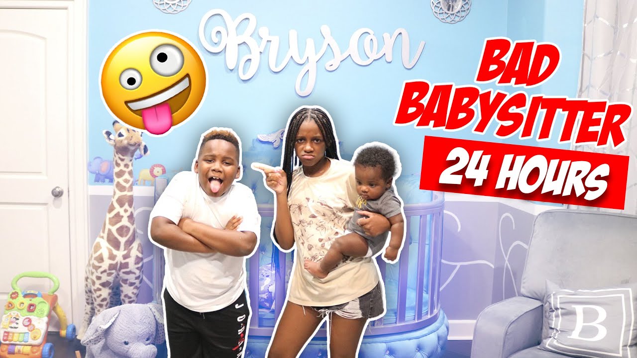 Yaya  Babysits Bryson  And Dj For The First Time!!! Mean Babysitter