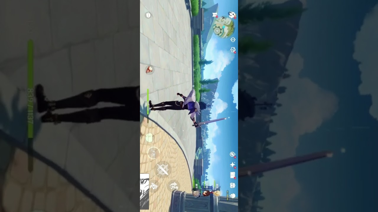 Huawei mate 60 pro, kirin 9000s hyperthread 12 cores Maleoon 910 GPU smooth Genshin Impact原神3d test.