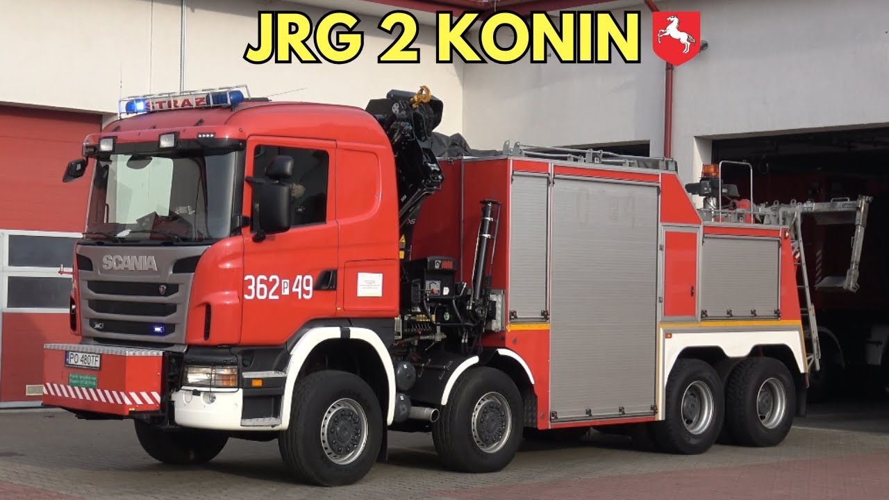 Ciężkie techniki, gaśnicze i kontenerowe Renault - Alarmowo siła bojowa JRG 2 Konin