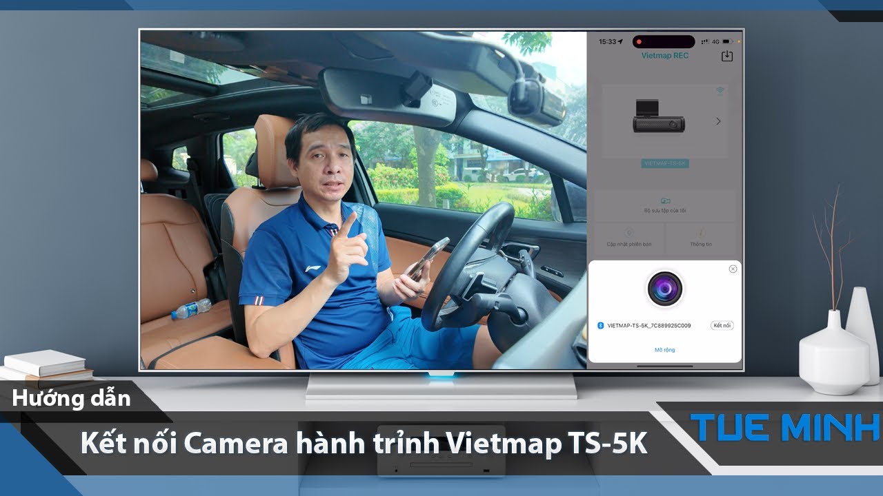 Hướng dẫn kết nối Camera h&agrave;nh tr&igrave;nh Vietmap TS-5K với điện thoại tr&ecirc;n ứng dụng Vietmap REC