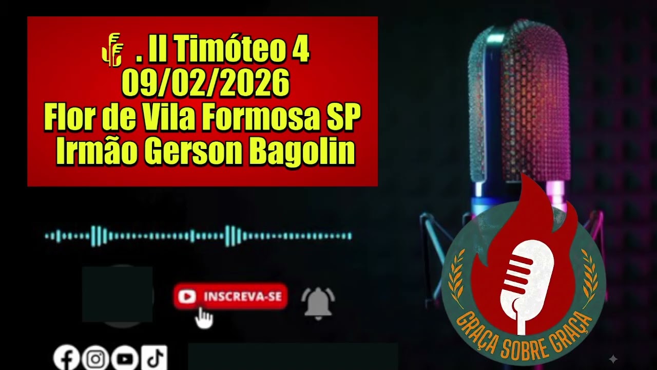 CCB FLOR DE VILA FORMOSA SP -09/02/2026 -GERSON BAGOLIN -FESTA NA IGREJA HOJE A NOITE#ccb #hinosccb