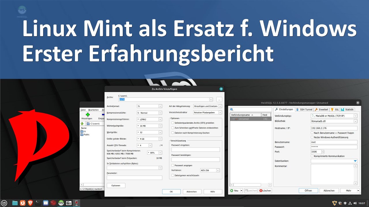 Linux Mint produktiv im Arbeitsleben - Was ist mit meinen Windows-Programmen? HeidiSQL, Affinity ...