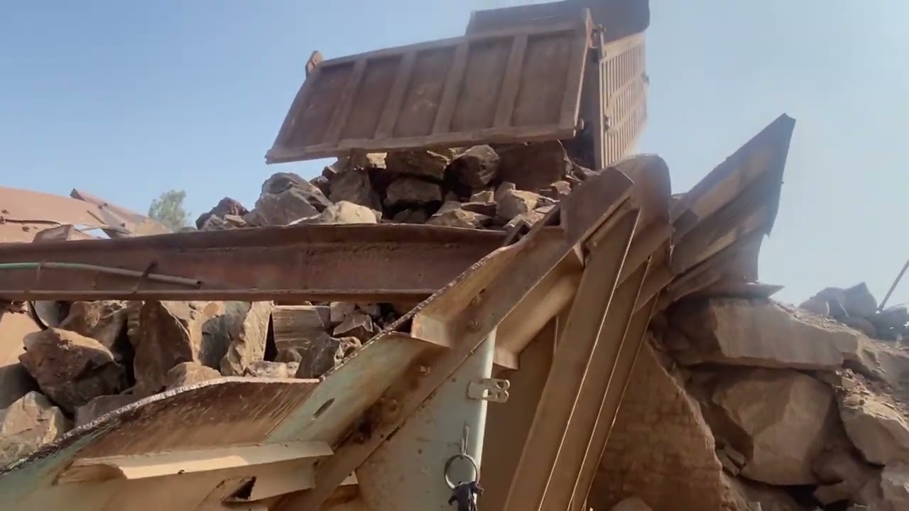 PLAYING  With Giant Rocks.ASMR Rock Quarry CRUSHING Oprations primary jaw Crusher in action#asmr