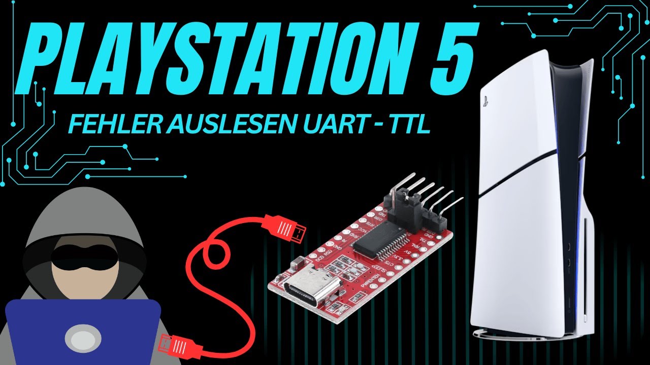 Playstation 5 - Fehler auslesen UART/TTL // Blue Light of Death/BLOD, RAM, SSD Error (TUTORIAL)