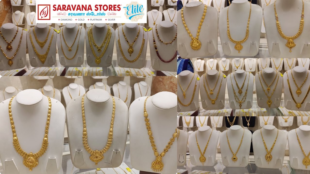 Light Weight Haram from 3 Savaran Saravana Elite U type Lakshmi Haram Collections 