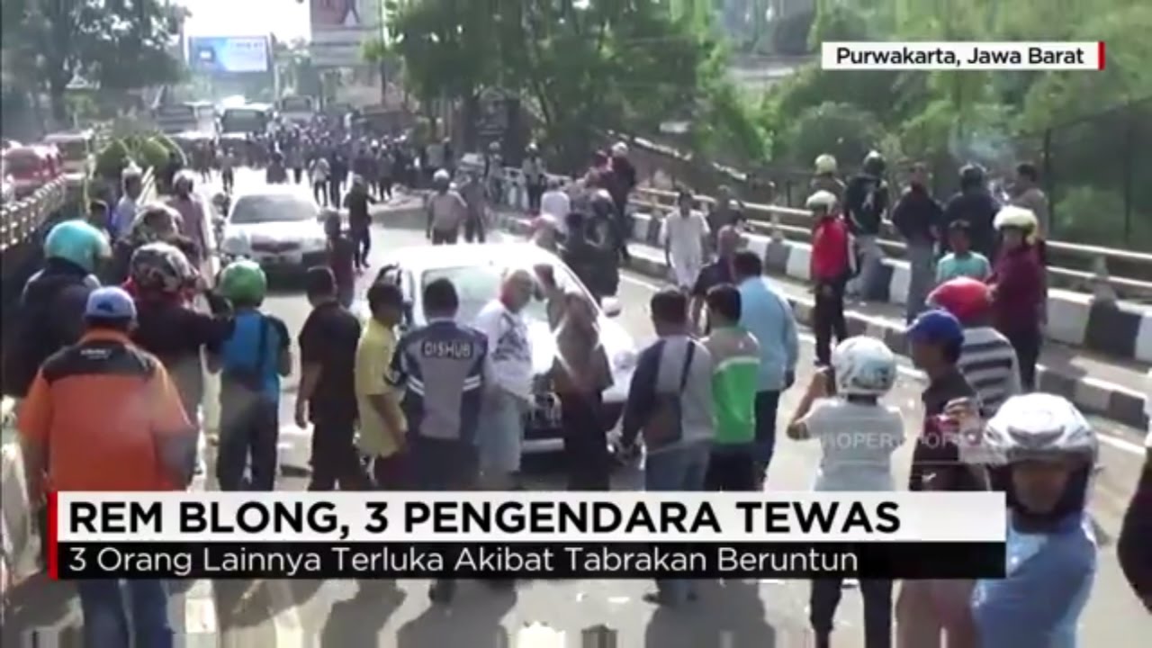 Bus Rem Blong, 3 Pengendara Tewas, 4 Motor Hancur