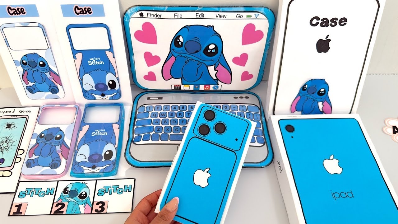Blue Stitch Apple Setup 💙 ASMR Unboxing (iPhone iPad MacBook)