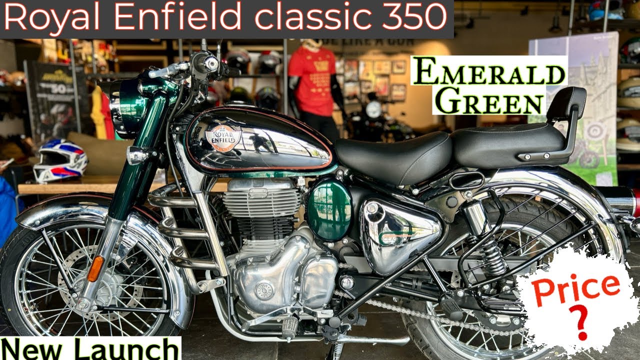 Royal Enfield classic 350 new model 2024 | re classic 350 new colour emerald green | Classic 350 ￼