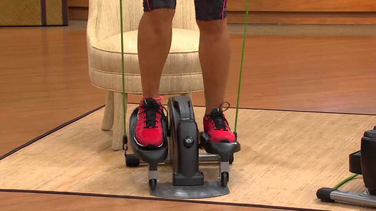InMotion Compact Elliptical with Resistance Bands & DVD with Albany Irvin