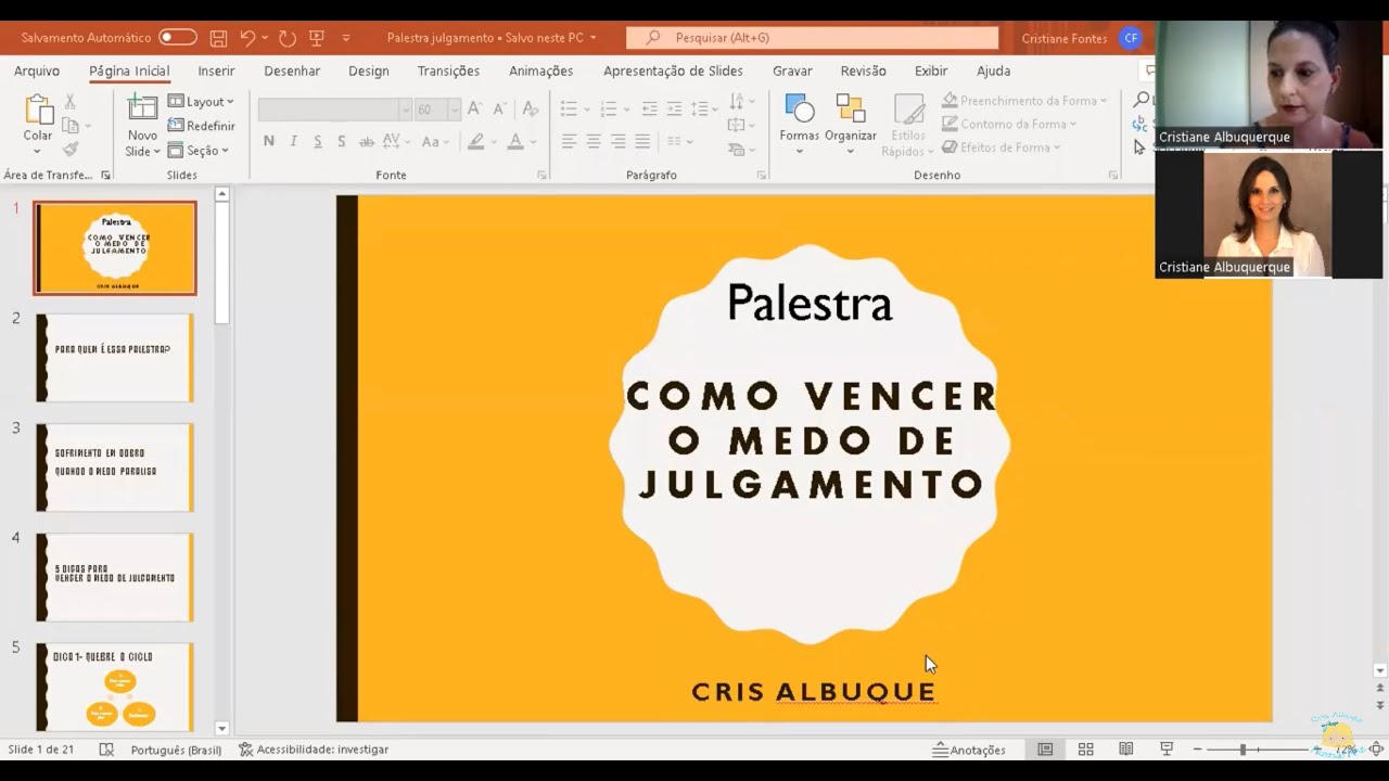 COMO VENCER O MEDO DE JULGAMENTO By Cris Albuque