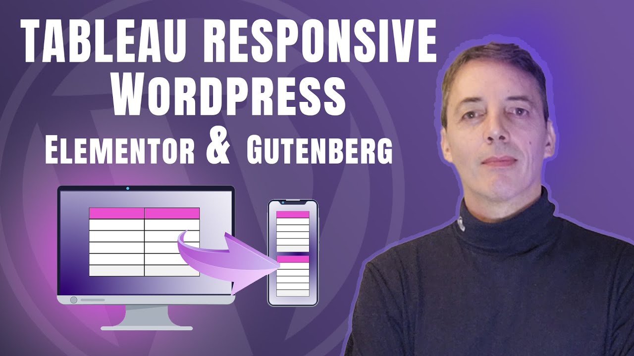 Tableau responsive Wordpress Elementor et Gutenberg
