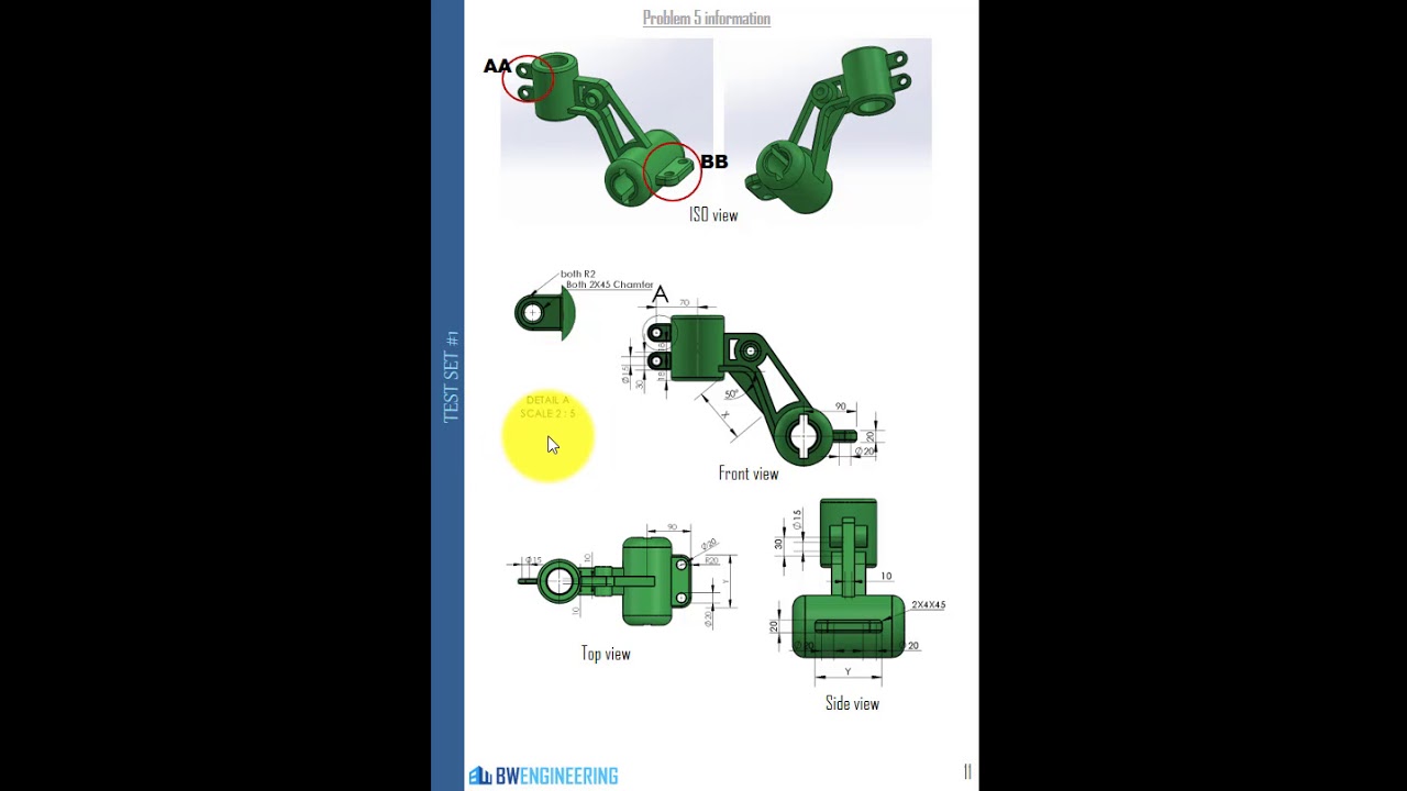 CSWP Segment 1 | Practice Test Set | Solidworks