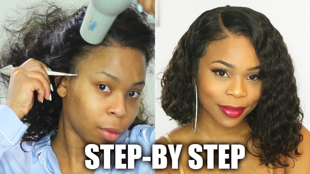 HOW TO: Install a CURLY lace frontal UNIT | HAIR VIVI WIGS