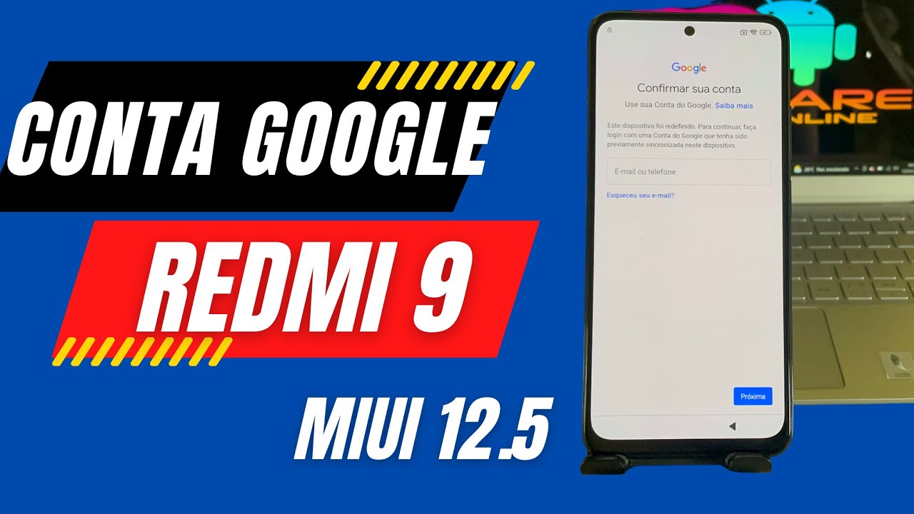Remover conta Google Redmi 9 MIUI 12.5, Android 11