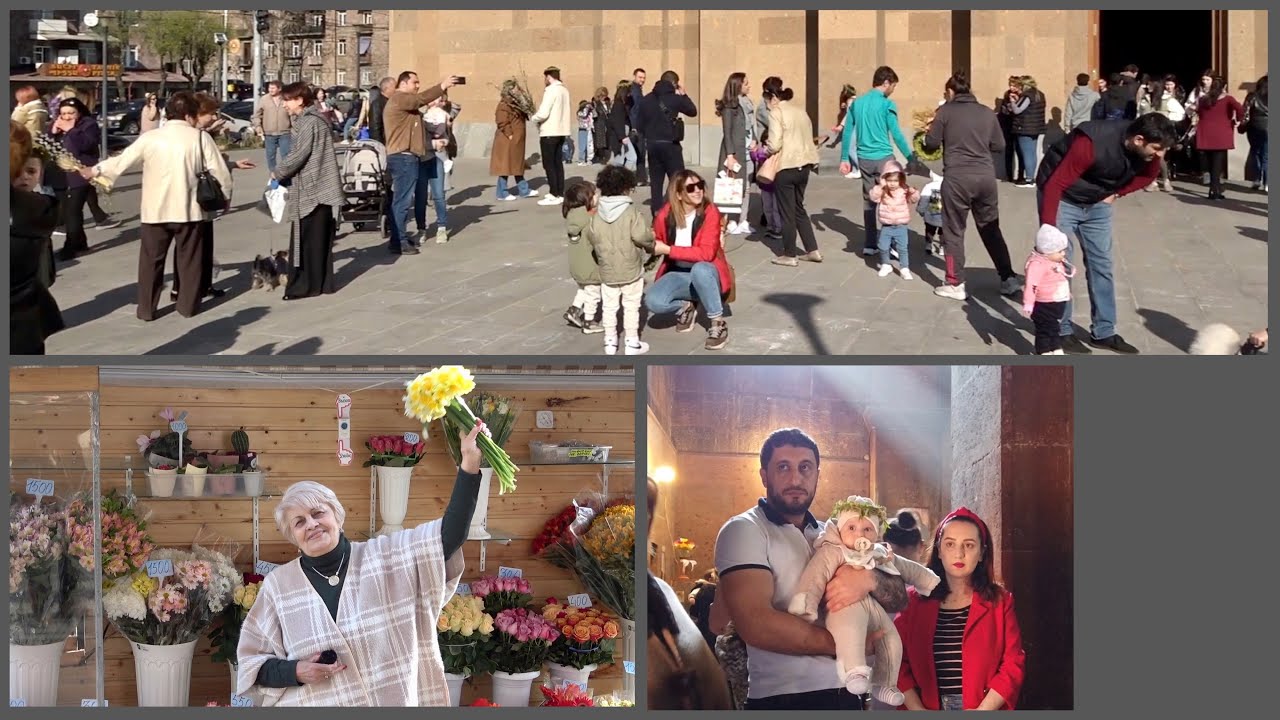 02.04.23, Вс. Вербное воскресенье, Две церкви, в Канакере и на пр.Комитаса(Арабкир).