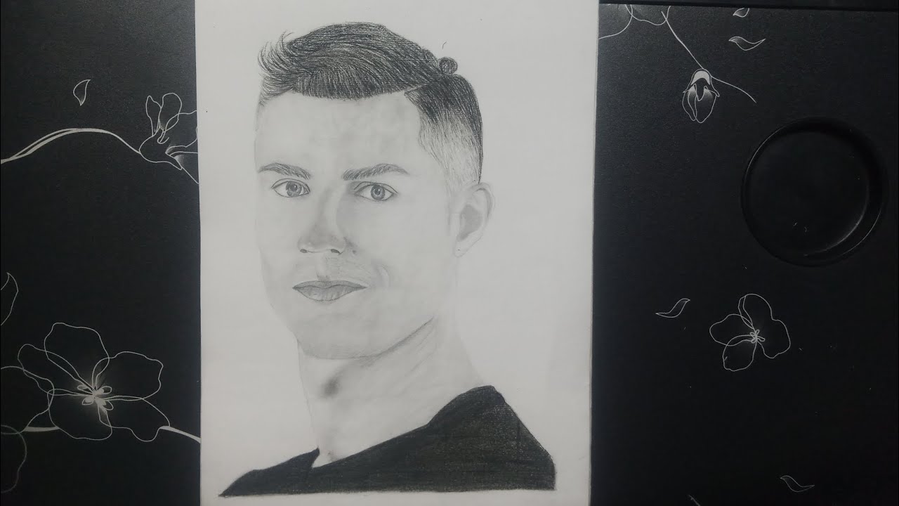 🔥 Cristiano Ronaldo Realistic Sketch Drawing | CR7 Pencil Art Timelapse | Ronaldo Sketch Viral ✍️⚽