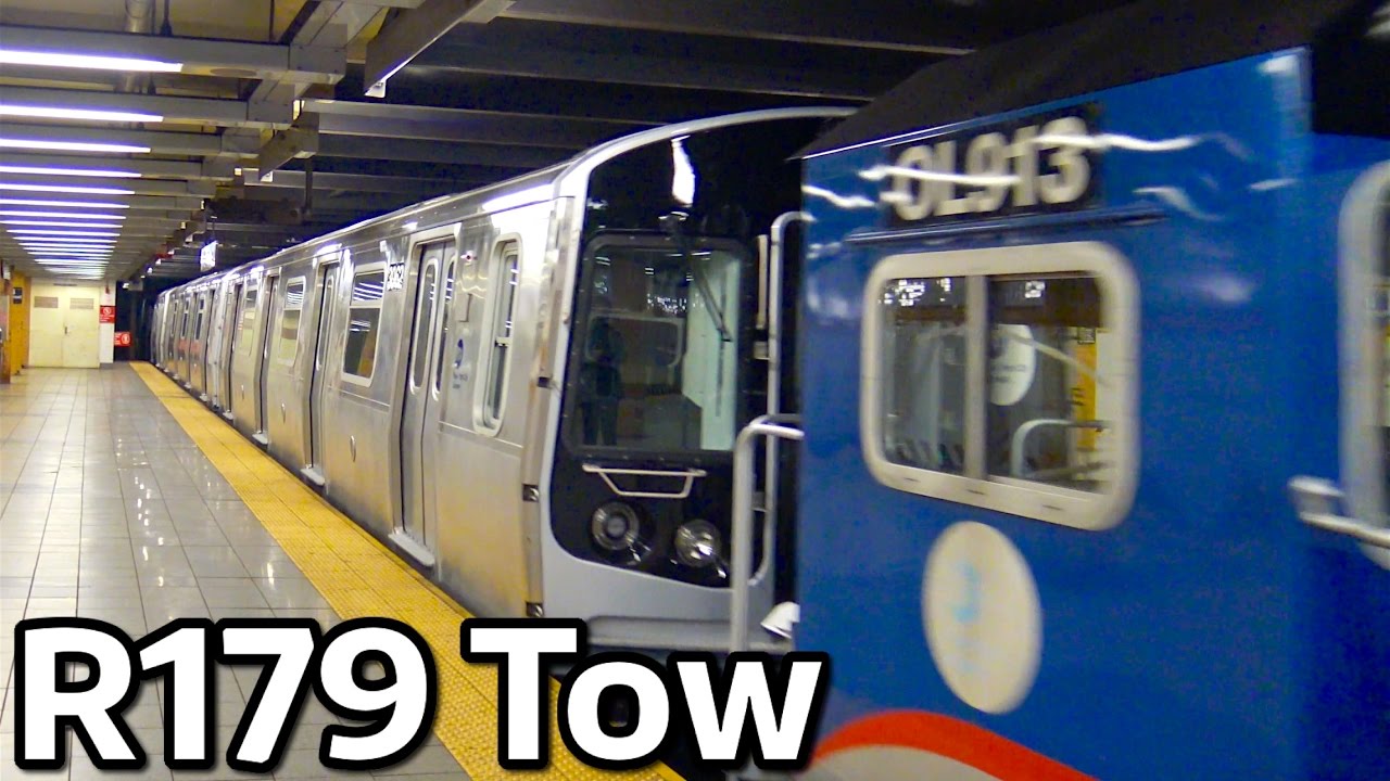 ⁴ᴷ New R179 Subway Cars 3062-3065 being Towed to Pitkin Yard