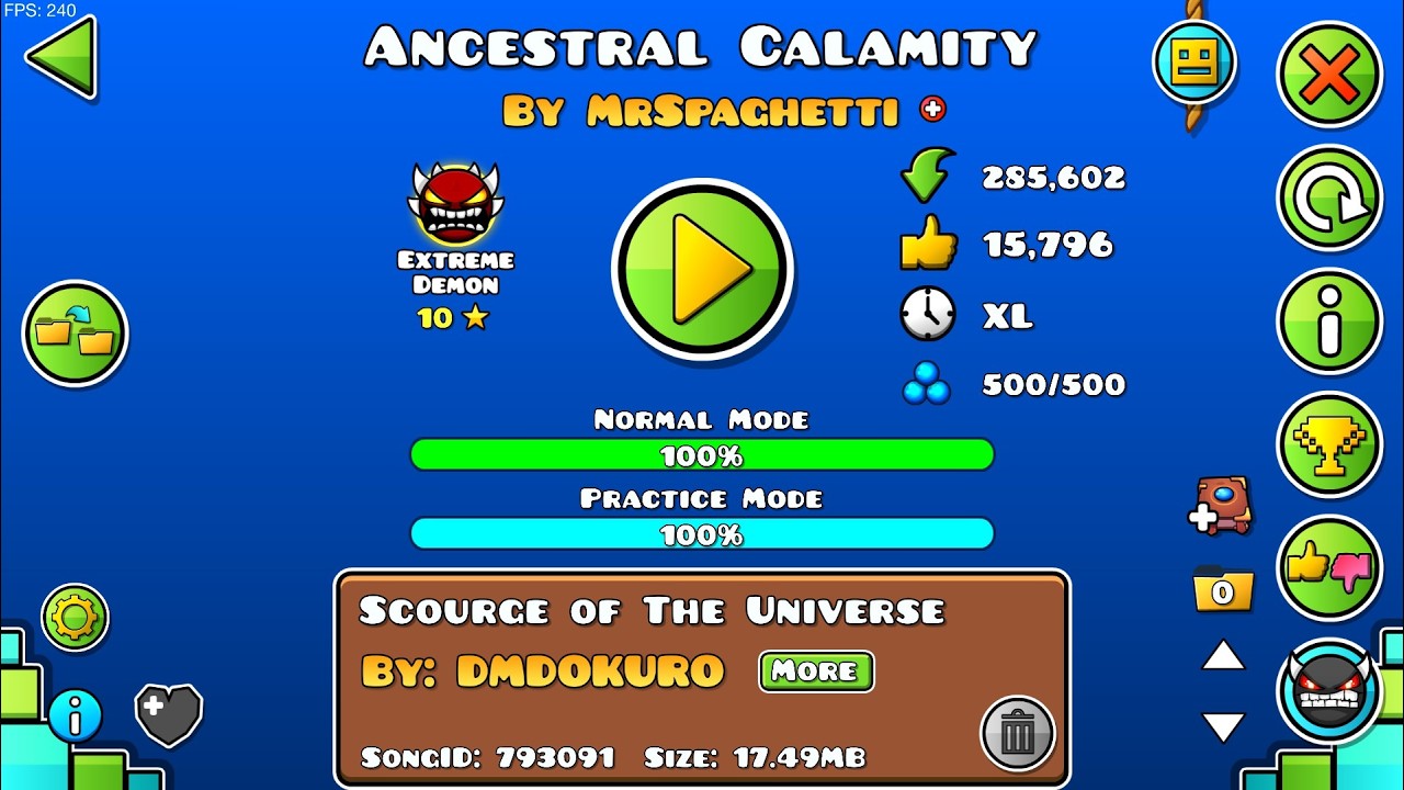 100 extreme demons! | Ancestral Calamity by MrSpaghetti | Geometry Dash 2.2