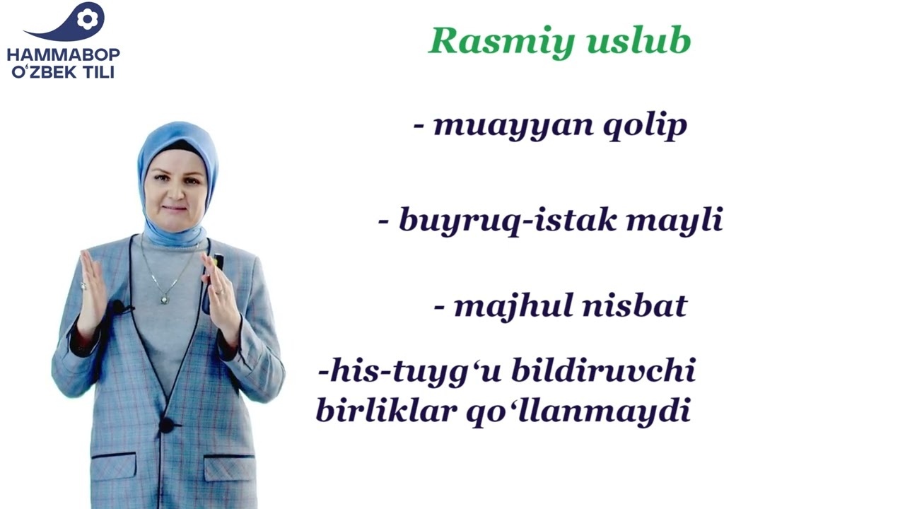 Nutq uslublari. Rasmiy uslub.