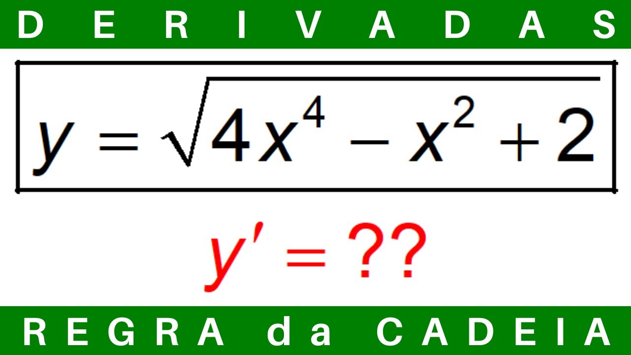 CÁLCULO 🔆 REGRA da CADEIA com RAIZ #derivadas #exercícios #cálculo1