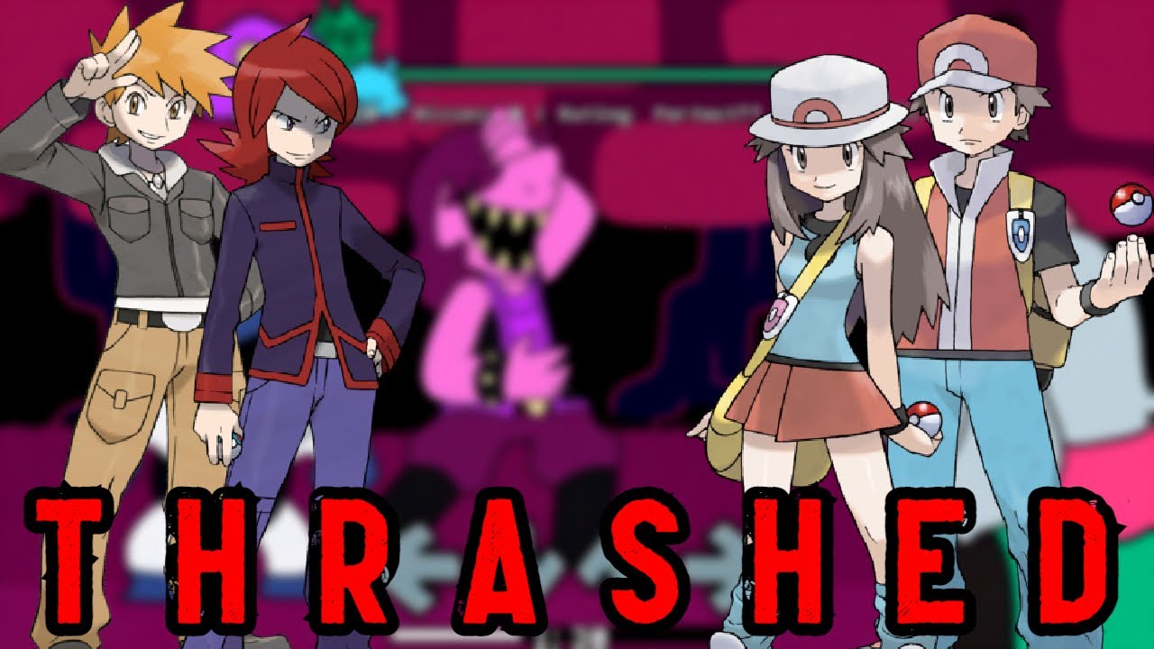 Thrashed but it's Blue, Silver, Leaf and Red - FNF Pokemon Cover