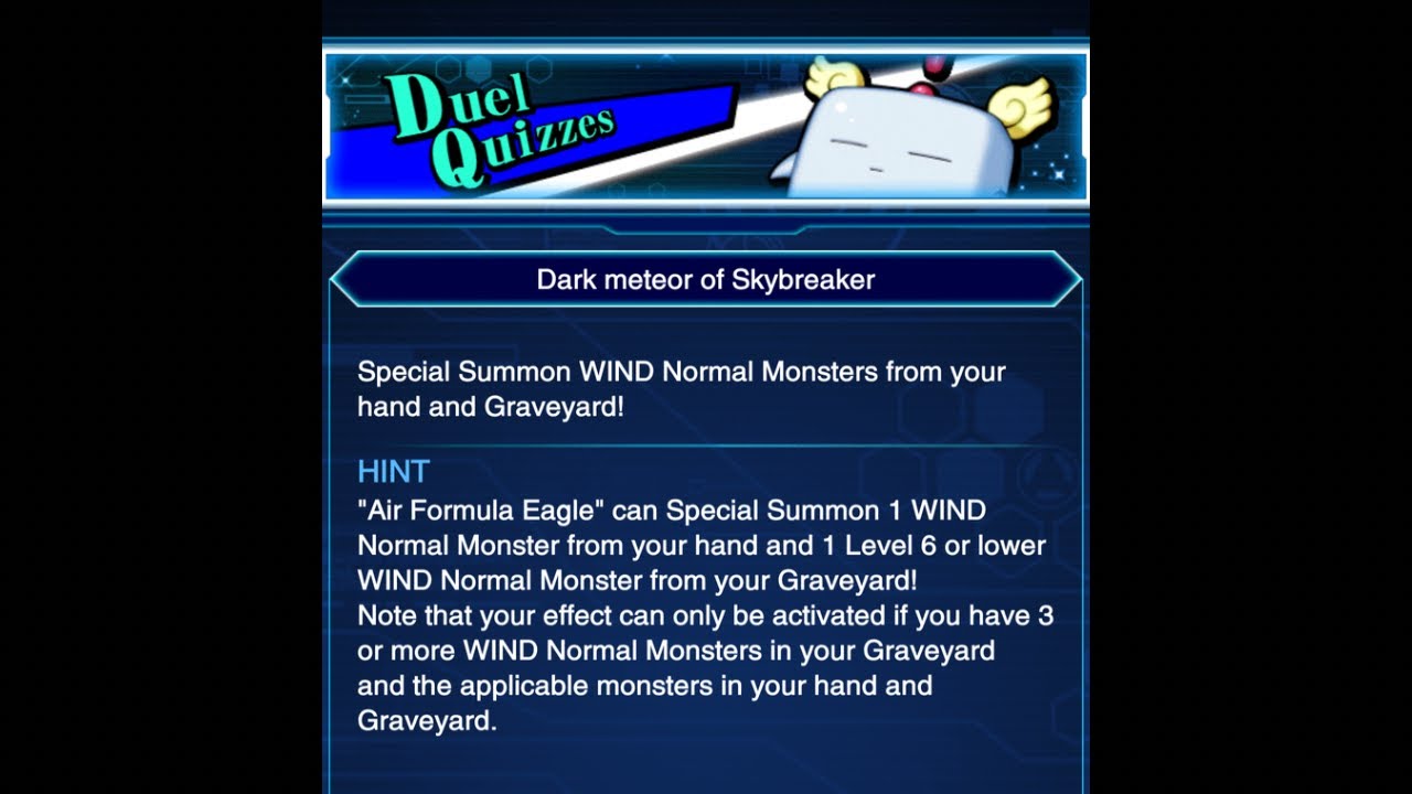 Yu-Gi-Oh! Duel Links - Как решить викторину по дуэли &laquo;Темный метеор небесного разрушителя&raquo;? (Викт...