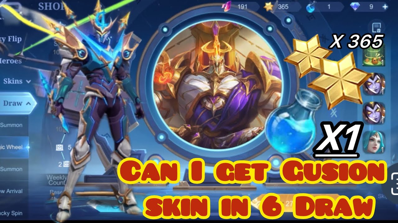 CAN I GET GUSION LEGEND SKIN WITH THE HELP OF 365 Crystal AURORA AND MAGICAL BALL #subscribe #mlbb