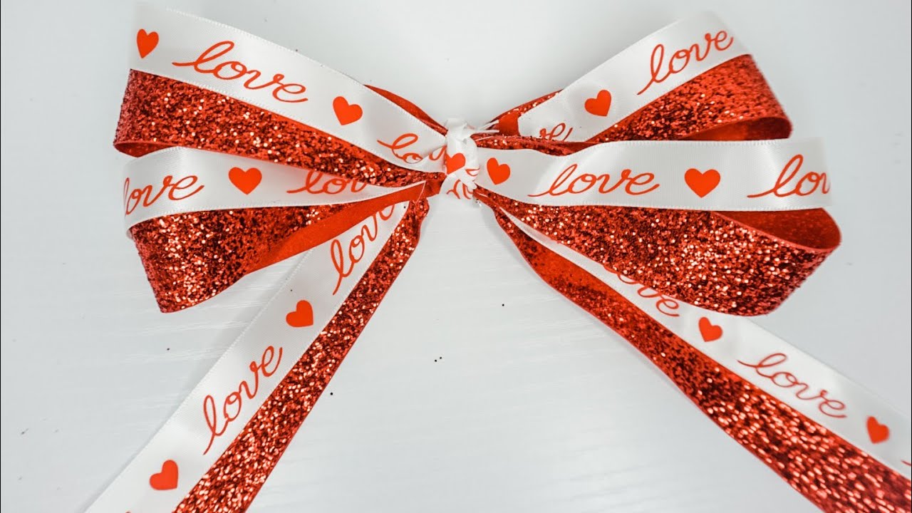DIY: Valentine's Day Glitter Hair Bow || Easy