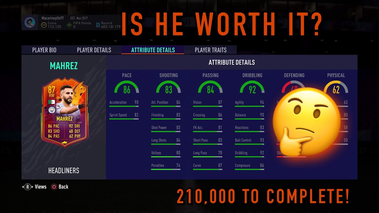 IS HEADLINER SBC 87 RIYAD MAHREZ WORTH IT? | HEADLINER SBC 87 MAHREZ PLAYER REVIEW! - FUT 21 UT