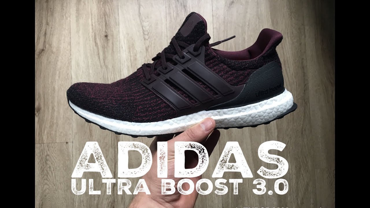 Adidas Ultra Boost 3.0 &lsquo;dark burgundy/core black&rsquo; | UNBOXING & ON FEET | fashion shoes | 2017 | HD