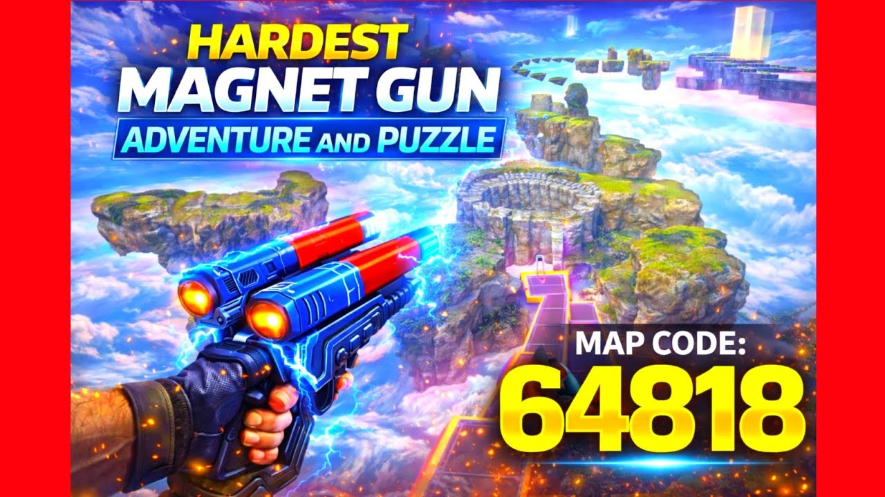 😱 HARDEST MAGNET GUN ADVENTURE & PUZZLE | BGMI WOW MODE PARKOUR 🔥 | Map Code 64818