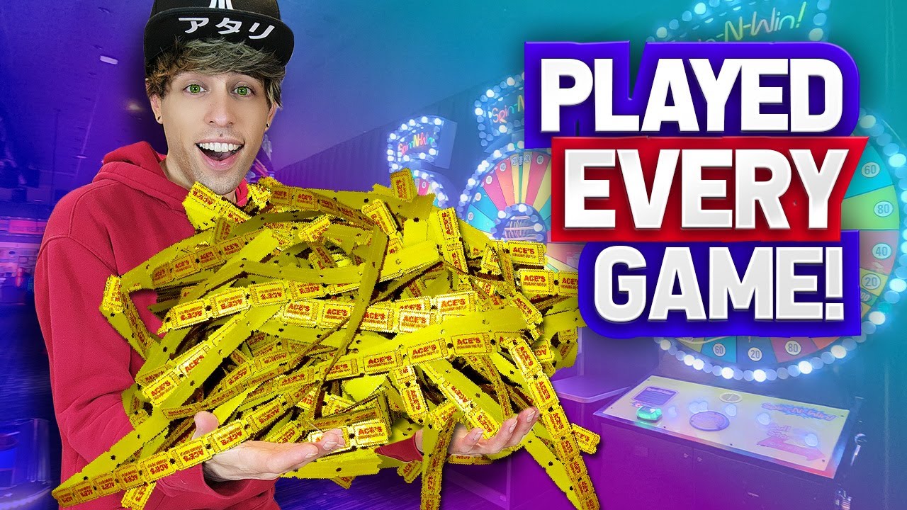 Playing EVERY Game At Dave & Buster's Arcade!