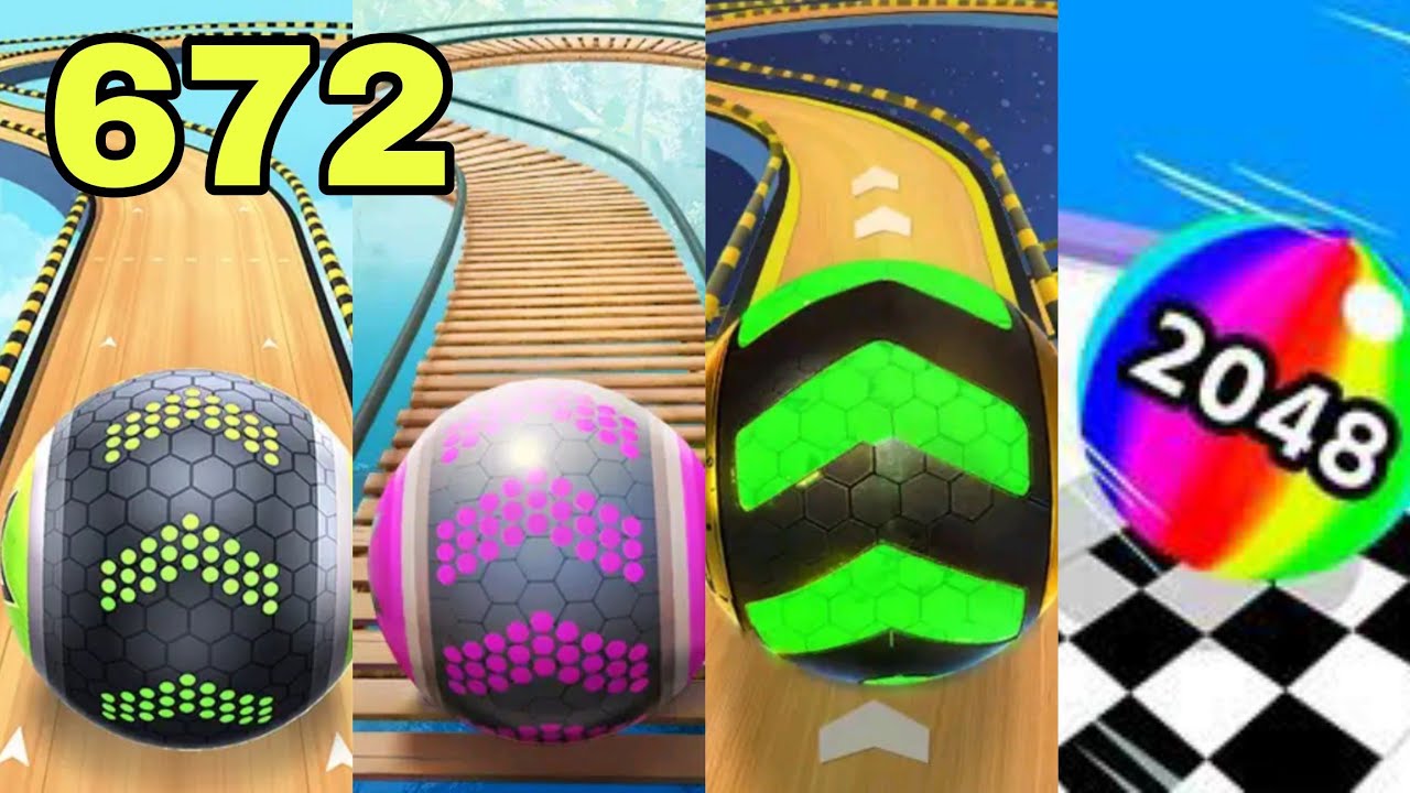 Going Balls - SpeedRun Challenge VS Rollance Balls,Space Rolling Ball, Ball Run 2048 Walkthrough 672