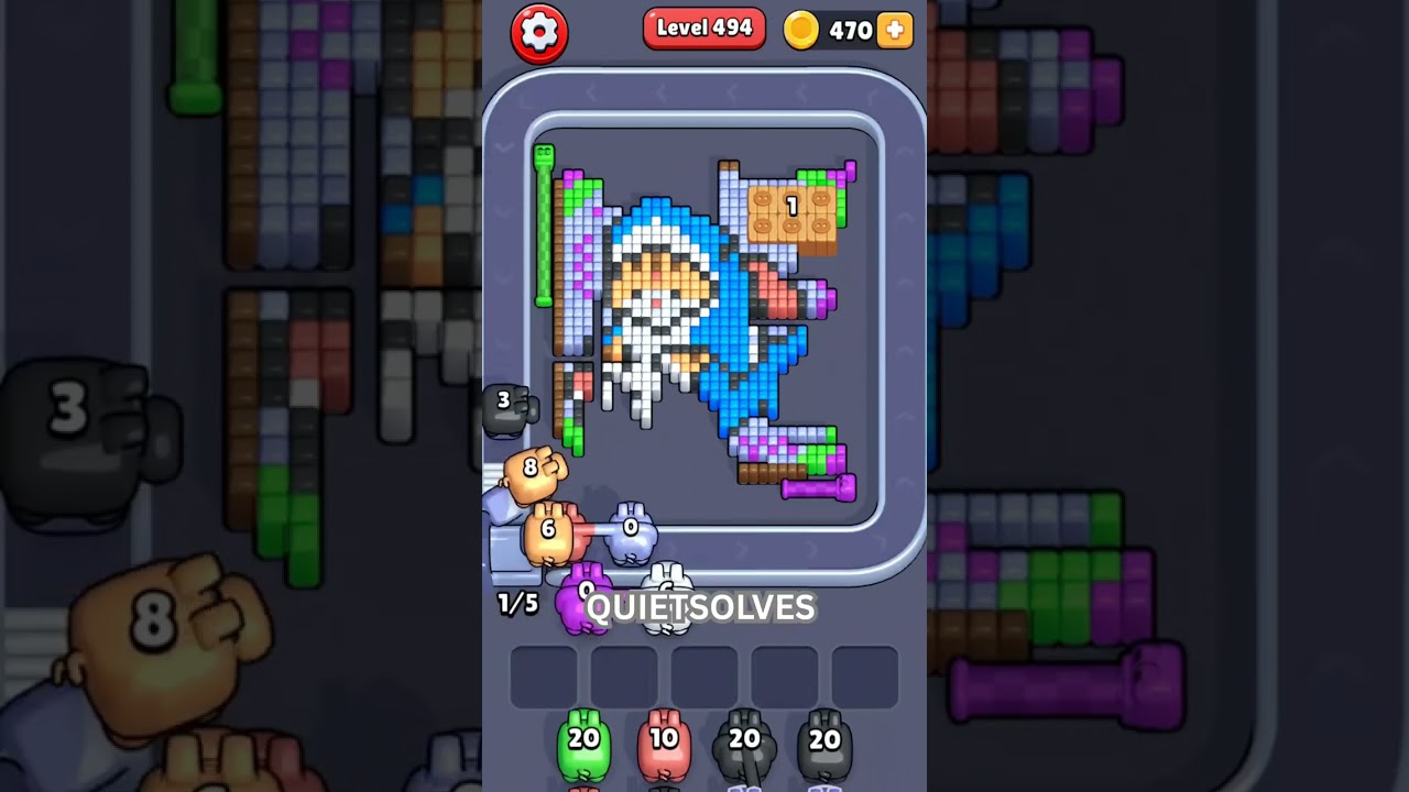 Pixel Flow Level 494 SOLUTION - Very Hard Level Guide 🧩