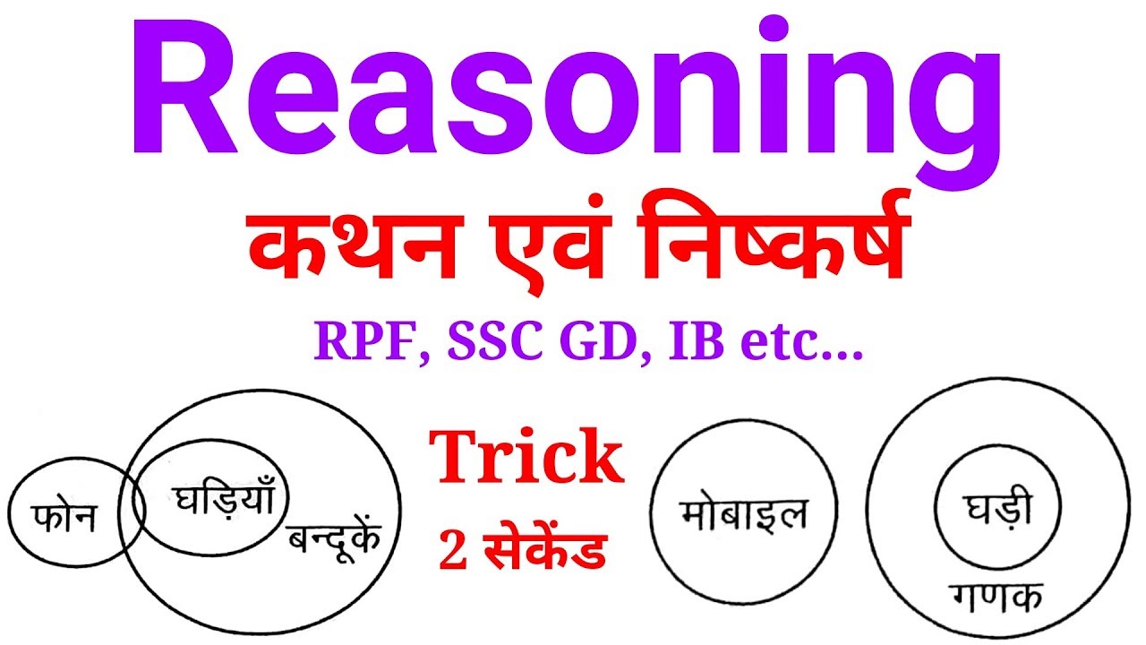 Reasoning short trick in hindi for RPF, SSC GD, IB etc //Syllogism short trick in hindi //