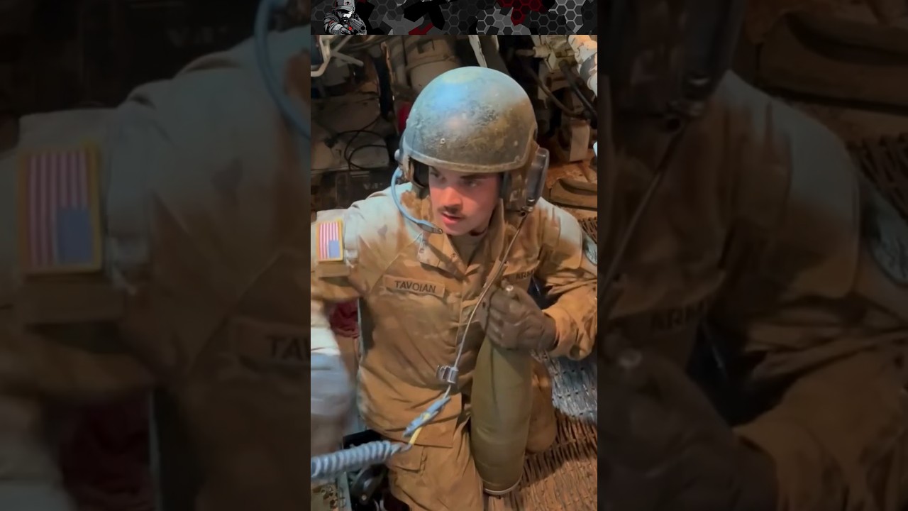 Firing Process Inside the M109A6 Paladin Howitzer