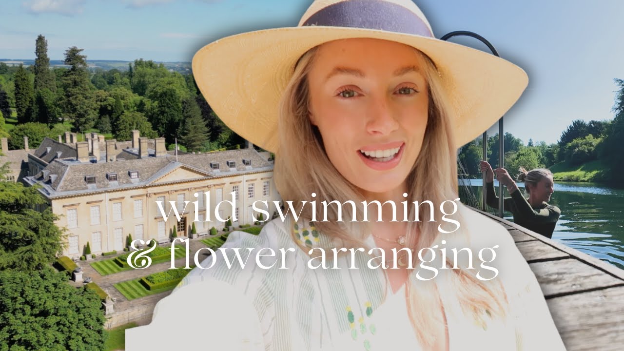 WILD SWIMMING AT A COTSWOLDS MANOR HOUSE & Luxury Fashion & Beauty Unboxing 🤍