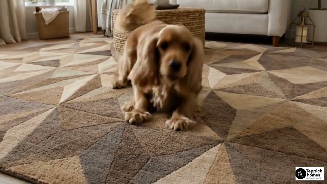 Modern Brown Geometric Hand Tufted Wool Rug 🤎 | Luxury Area Rug for Living & Dining Room | THTRT131