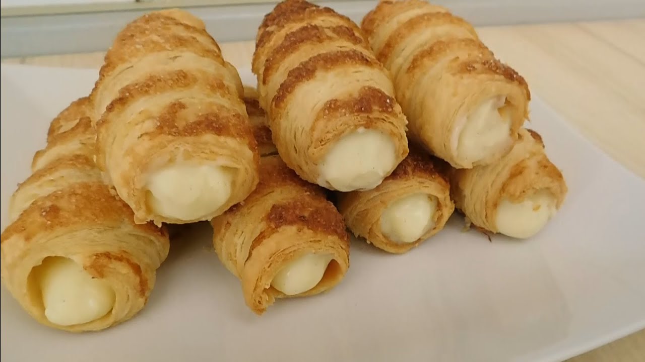 канноли из слоеного теста