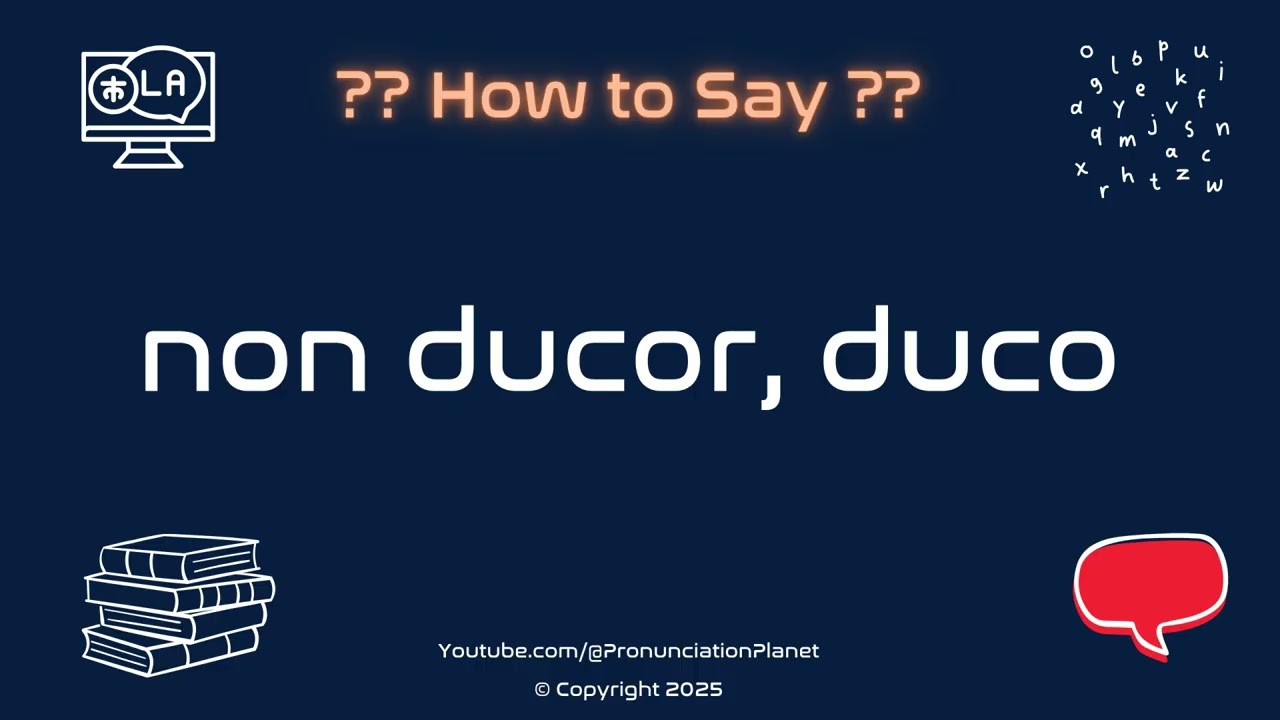 🦁📜 How to Pronounce non ducor, duco? (CORRECTLY) | Pronunciation Planet